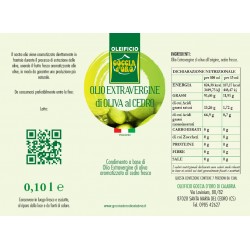 Extravergine aromatizzato al Cedro bottiglia assaggio